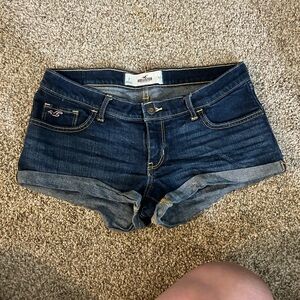 Hollister Blue Jean Shorts Distressed Cut-Off Style